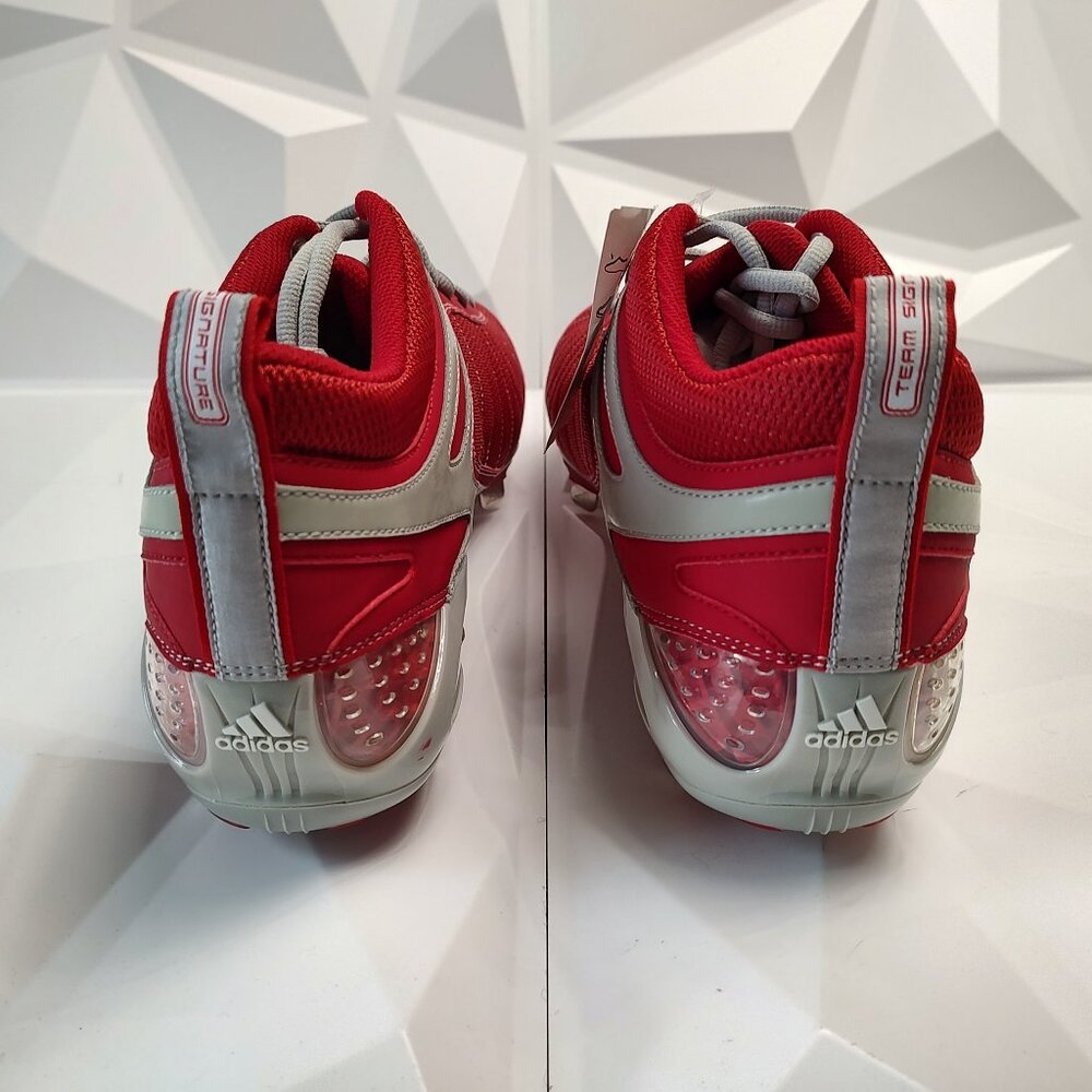 Adidas Mens Baseball Cleat 15 Red Gray AST TR Howard Mid Metal Softball Sport - Picture 9 of 10
